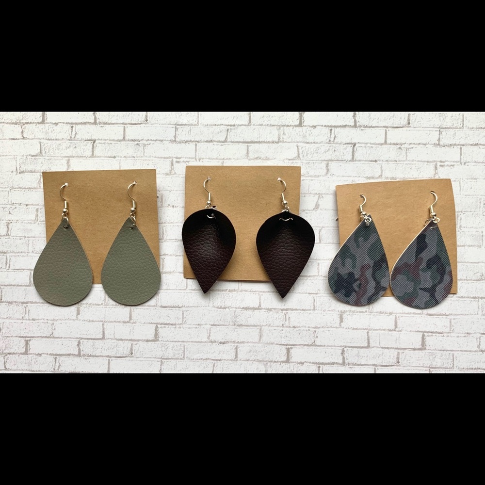 Dangle Teardrop Earrings (Lot of 3) New